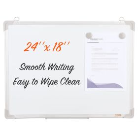 VEVOR Magnetic Whiteboard, 24 x 18 Inches, Dry Erase Board for Wall with Aluminum Frame