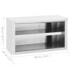 Kitchen Wall Cabinet 35.4"x15.7"x19.7" Stainless Steel