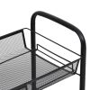 4-Tier Kitchen Trolley Black 18.1"x10.2"x33.5" Iron