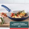 Kitchen Solutions 14-Piece Ceramic Non-Stick Cookware Set, Blue