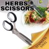 Herb Scissors Set With 5 Blades And Cover - Multipurpose Kitchen Chopping Shear