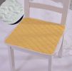 4Pcs Solid Yollow Chair Pads With Ties Soft Cotton Seat Cushions for Kitchen Dining Room Office