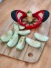 Apple Corer Slicer Fruit Cutter Stainless Steel Press Chopper Kitchen Tool NEW