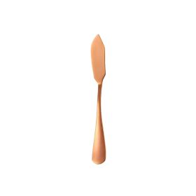 1pc Stainless Steel Cake Scraper Baking Tool (Color: Rose Gold)