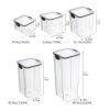 1pc 15.5oz/23.6oz/32.1oz/43.9oz/60.8oz Food Storage Container With Lid; Clear Plastic Kitchen And Pantry Organization Canisters