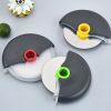 1pc Round Hole Pizza Cutter Round Roller Cookie Maker With Protective Cover Detachable And Washable Stainless Steel Cookie Maker Baking Tool