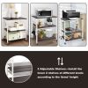 Kitchen Helper Oven Storage Cart 3-Tier Kitchen Baker's Rack With Hooks